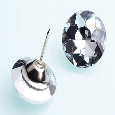 Cina Multi Gaya Berbagai Ukuran Kristal Berlian Imitasi Tombol Transparan 25mm Diameter pemasok