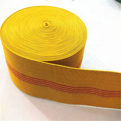 Cina 70mm Warna Kuning Anyaman Jok Elastis Untuk Kursi Sofa 20% -30% Pemanjangan pemasok