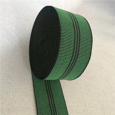 Cina 70mm jalinan elastis stretch anyaman warna hijau untuk sofa belakang dan kursi pemasok