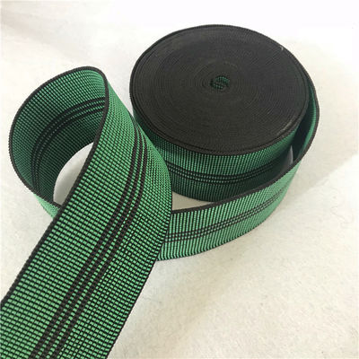 Cina elastis stretch belt dikepang lebar 50mm warna hijau untuk sofa belakang dan kursi pemasok